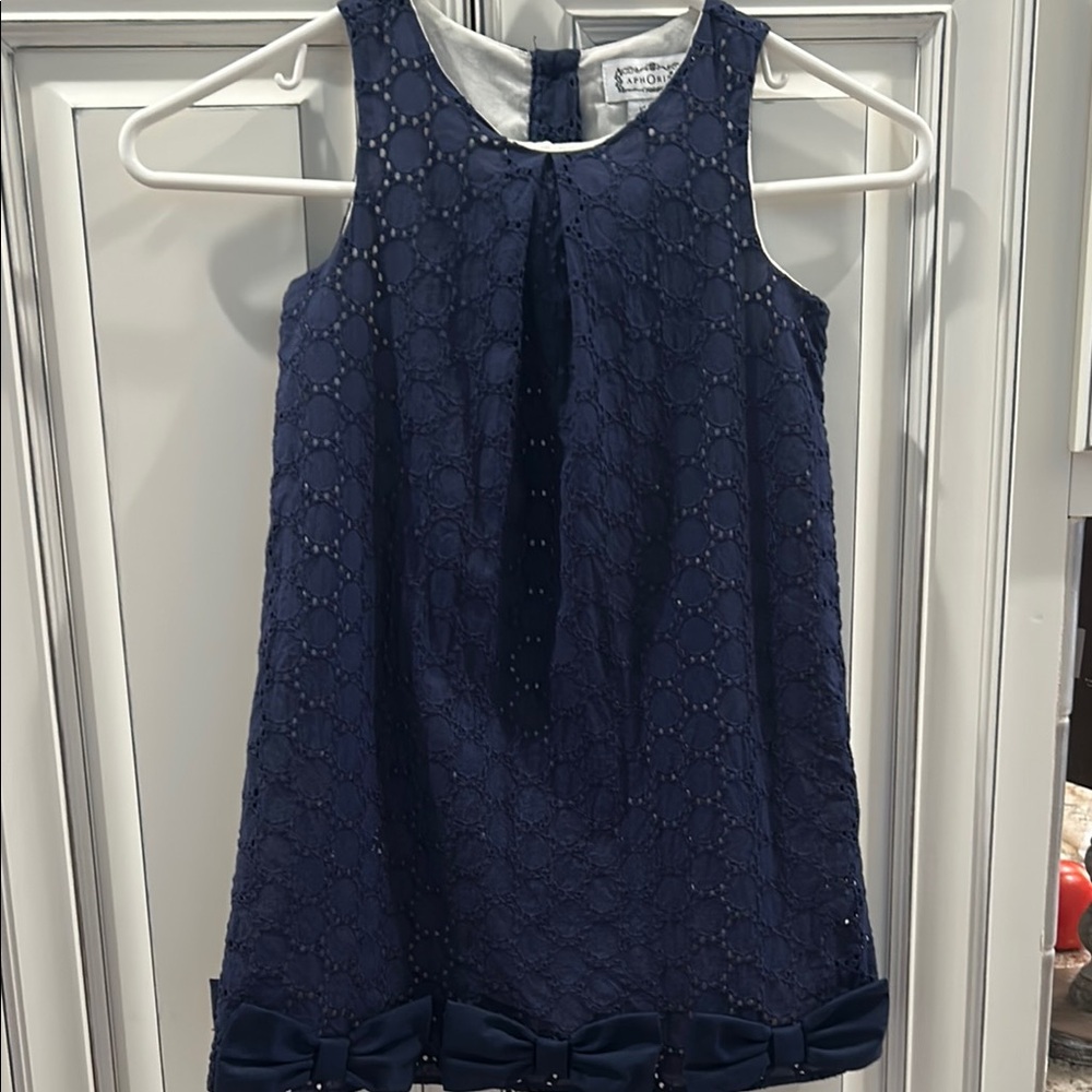 Aphorism Blue Sleeveless A-line Dress for Wedding Guest